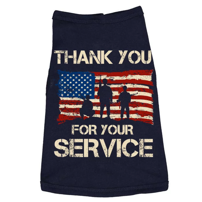 Thank You For Your Service Veterans Day Vintage USA Doggie Tank