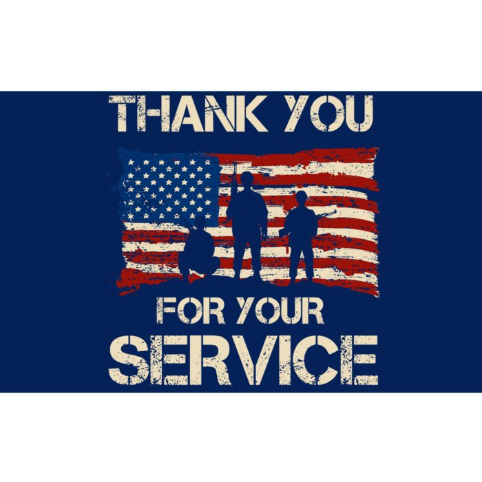 Thank You For Your Service Veterans Day Vintage USA Bumper Sticker