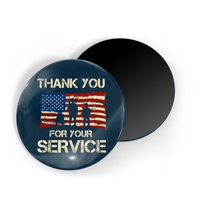 Thank You For Your Service Veterans Day Vintage USA Magnet