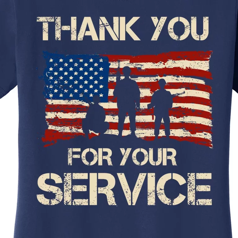 Thank You For Your Service Veterans Day Vintage USA Women's T-Shirt