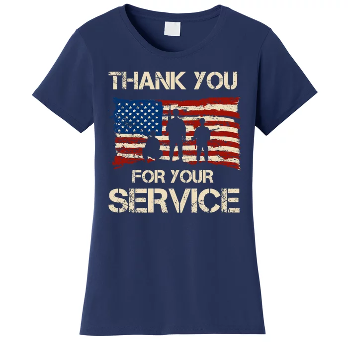 Thank You For Your Service Veterans Day Vintage USA Women's T-Shirt