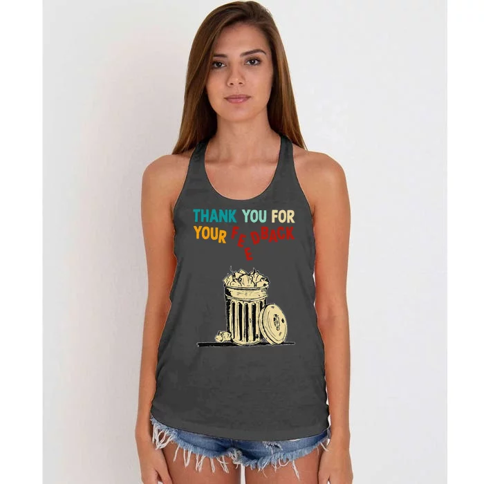 Thank You For Your Feedback Women's Knotted Racerback Tank