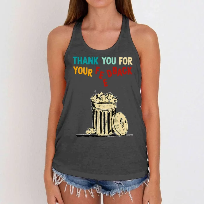 Thank You For Your Feedback Women's Knotted Racerback Tank