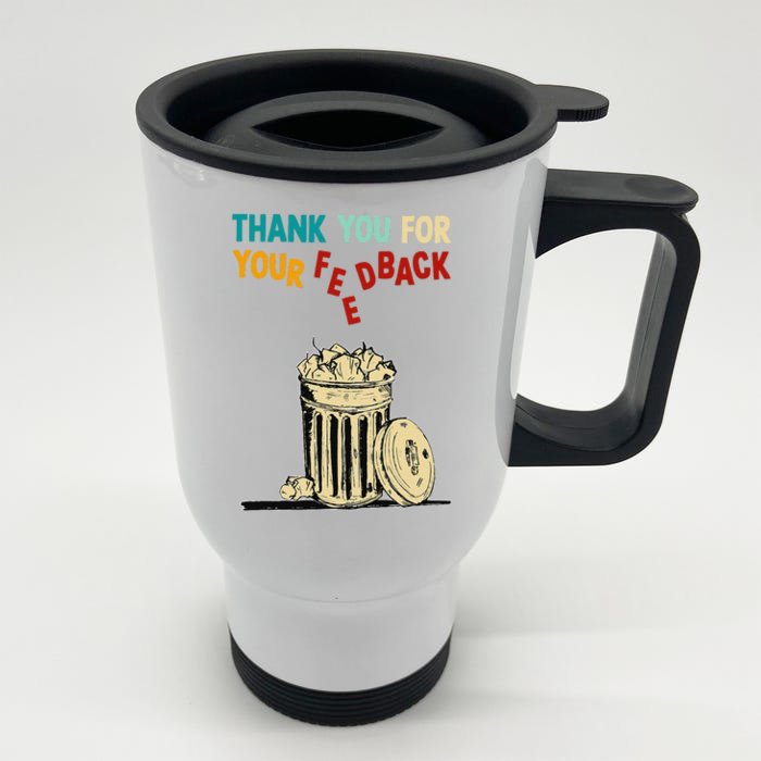 Thank You For Your Feedback Front & Back Stainless Steel Travel Mug