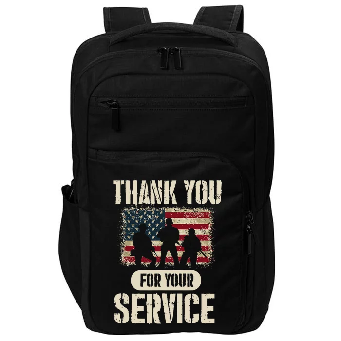 Thank You For Your Service Shirt, Patriotic Veterans Day Impact Tech Backpack