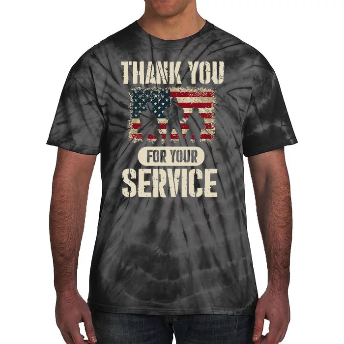 Thank You For Your Service Shirt, Patriotic Veterans Day Tie-Dye T-Shirt