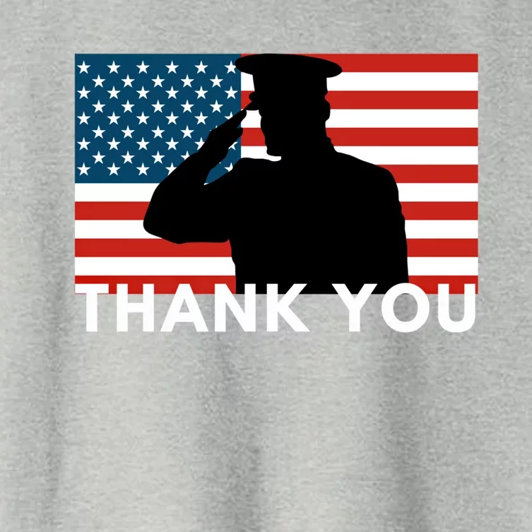 Thank You Flag Memorial Day 4th Of July Great Gift Women's Crop Top Tee