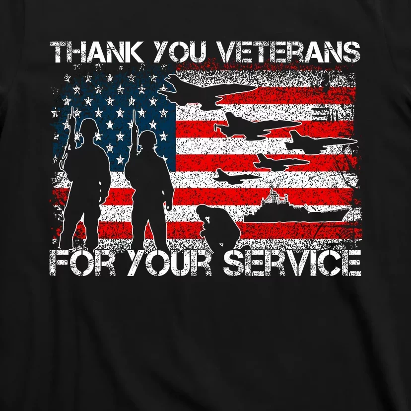 Thank You For Your Service Patriotic Thank You Veterans Day T-Shirt