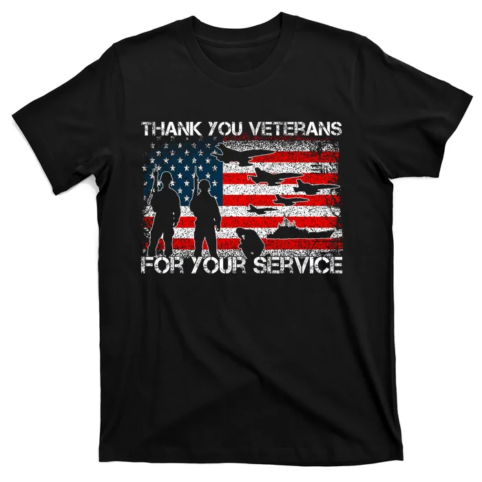 Thank You For Your Service Patriotic Thank You Veterans Day T-Shirt