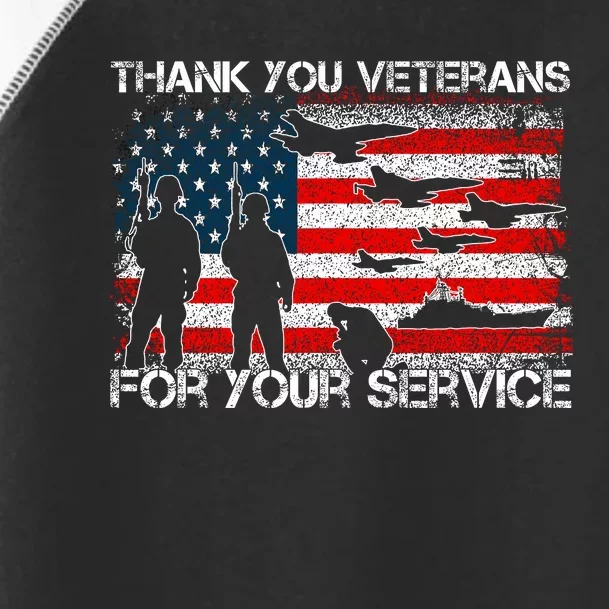 Thank You For Your Service Patriotic Thank You Veterans Day Toddler Fine Jersey T-Shirt