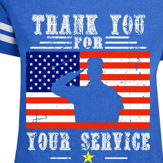 Thank you for your services Patriotic - veterans day Enza Ladies Jersey Football T-Shirt