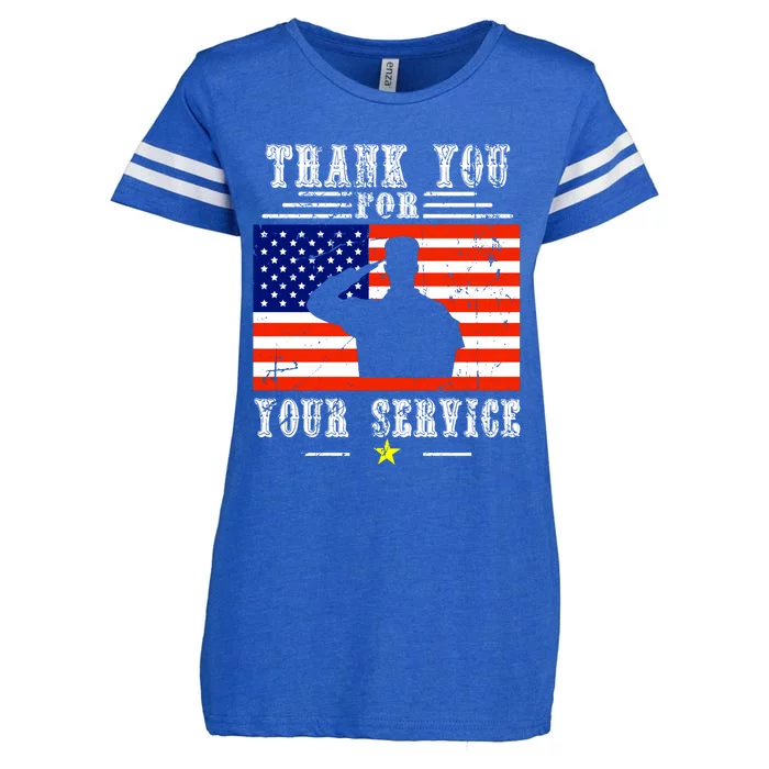 Thank you for your services Patriotic - veterans day Enza Ladies Jersey Football T-Shirt