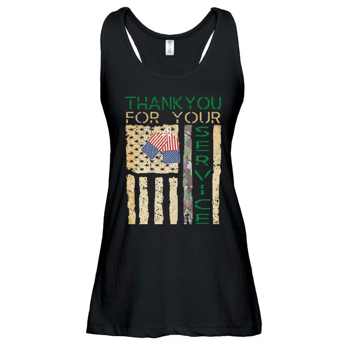 Thank You for your Service Soldier Camouflage Ladies Essential Flowy Tank