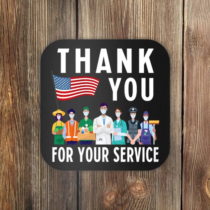 Thank You For Your Service Frontliners First Responders Coaster