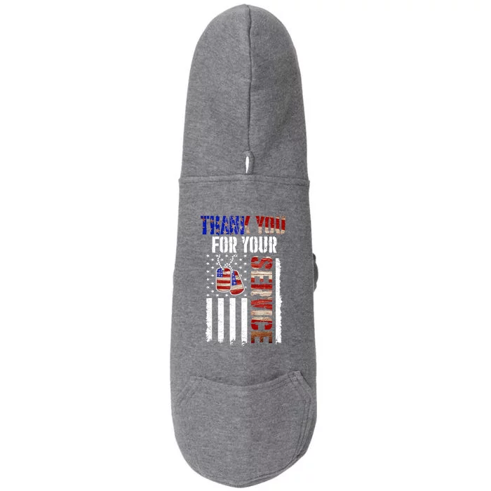 Thank You For You Veterans Day Proud Us Veteran Memorial Day Gift Doggie 3-End Fleece Hoodie