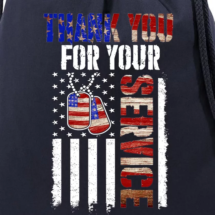 Thank You For You Veterans Day Proud Us Veteran Memorial Day Gift Drawstring Bag