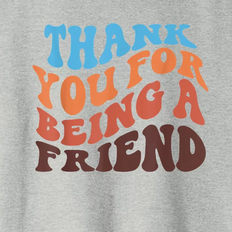 Thank You For Being A Golden Friend Retro Vintage For Girls Women's Crop Top Tee