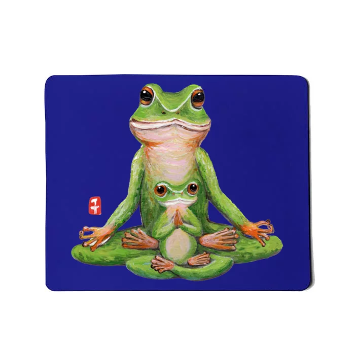 Two Yoga Frogs Meditation Yoga Animal Frogs Lover Gift Cool Gift Mousepad