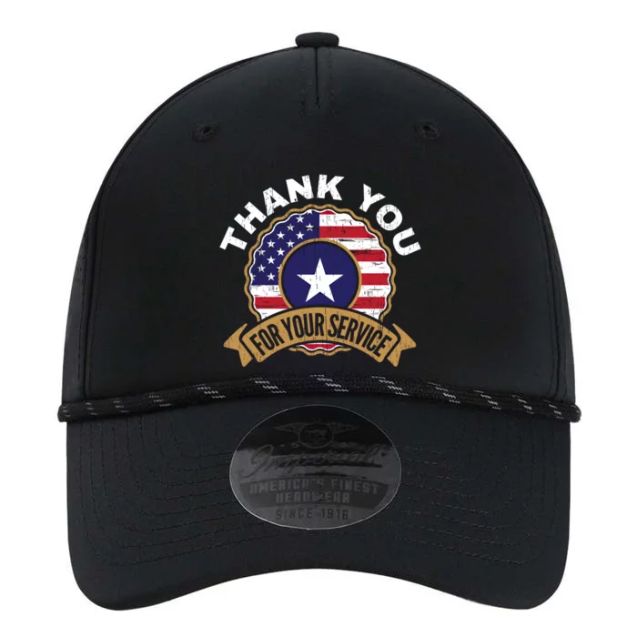 Thank You For Your Service Patriot Memorial Day Gift Cute Gift Performance The Dyno Cap