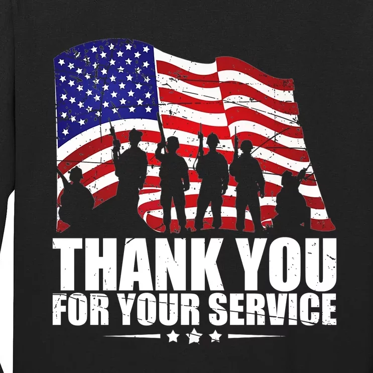 Thank You For Your Service Veteran Day Tall Long Sleeve T-Shirt