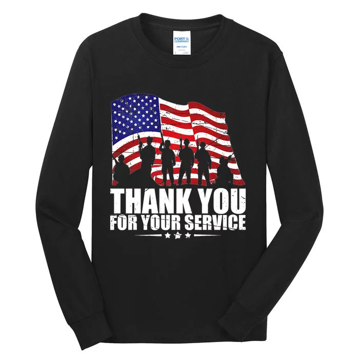 Thank You For Your Service Veteran Day Tall Long Sleeve T-Shirt