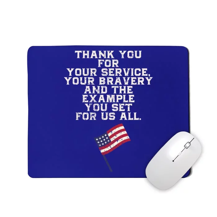 Thank You For Your Service Veterans Day Heros Memorial Gift Mousepad