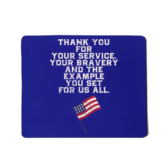 Thank You For Your Service Veterans Day Heros Memorial Gift Mousepad