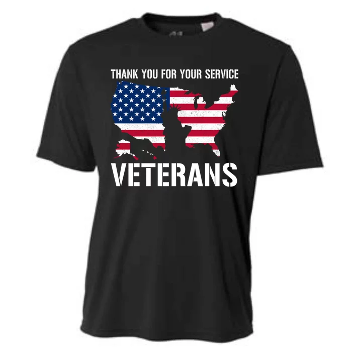 Thank You For Your Service Veterans Gift Veteran Day Gift Cooling Performance Crew T-Shirt