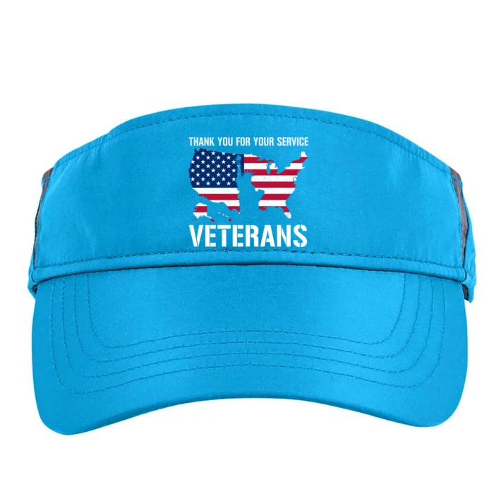 Thank You For Your Service Veterans Gift Veteran Day Gift Adult Drive Performance Visor