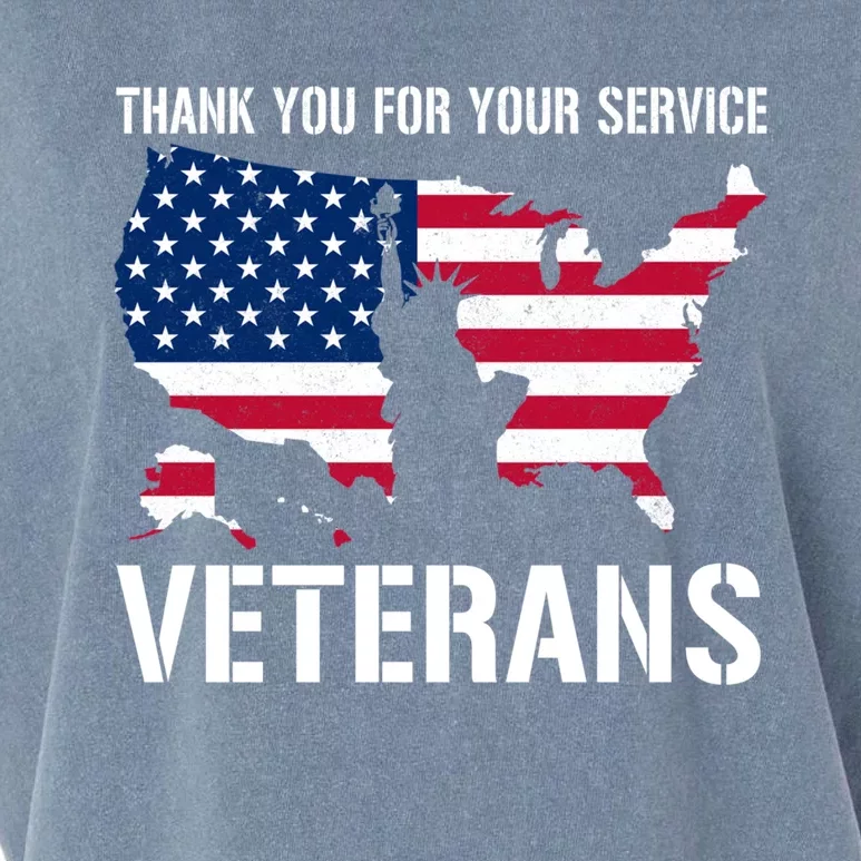 Thank You For Your Service Veterans Gift Veteran Day Gift Garment-Dyed Women's Muscle Tee