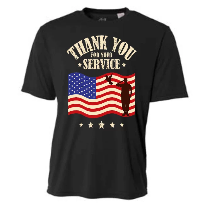 Thank you for your service veterans Cooling Performance Crew T-Shirt