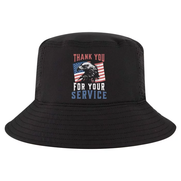 Thank You For Your Service Military Veterans Cool Comfort Performance Bucket Hat