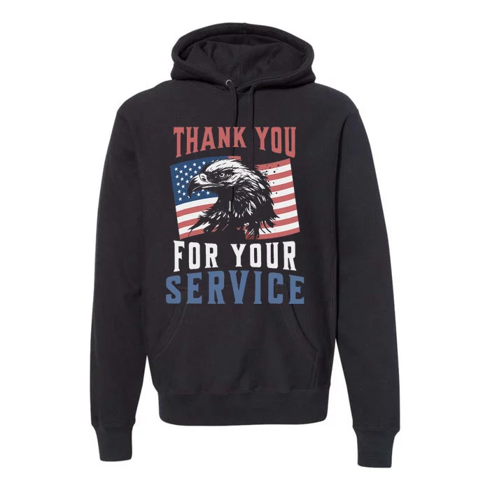 Thank You For Your Service Military Veterans Premium Hoodie