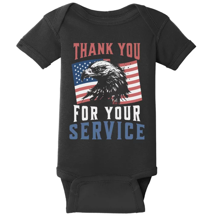 Thank You For Your Service Military Veterans Baby Bodysuit