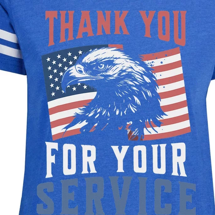 Thank You For Your Service Military Veterans Enza Ladies Jersey Football T-Shirt