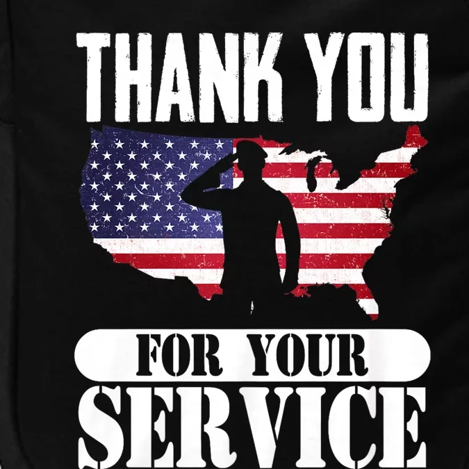 Thank You For Your Service Patriotic Veterans Day Impact Tech Backpack