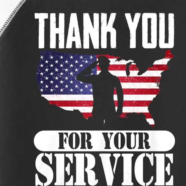 Thank You For Your Service Patriotic Veterans Day Toddler Fine Jersey T-Shirt