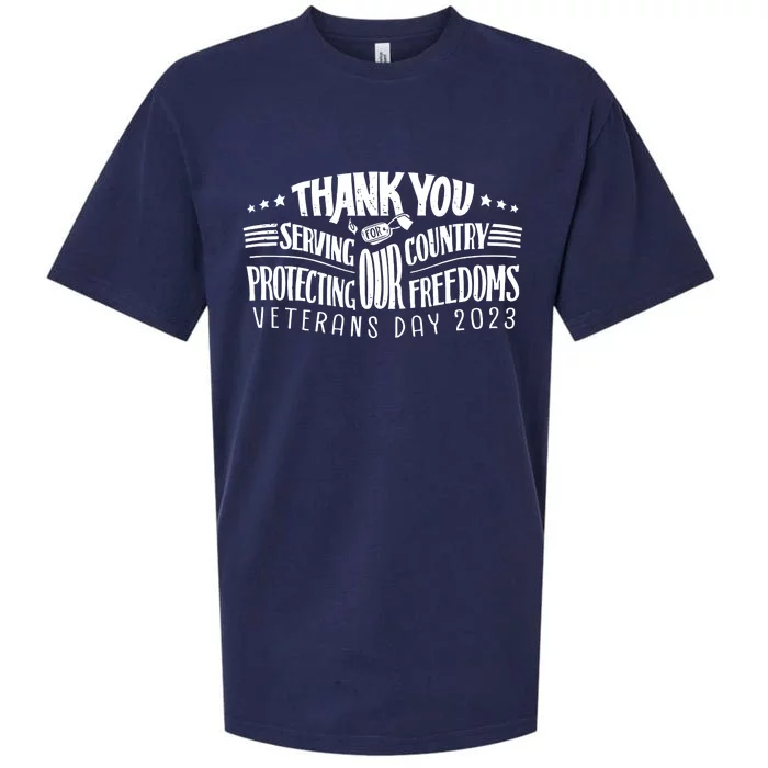 Thank You For Serving Our Country Protecting Our Freedoms Sueded Cloud Jersey T-Shirt