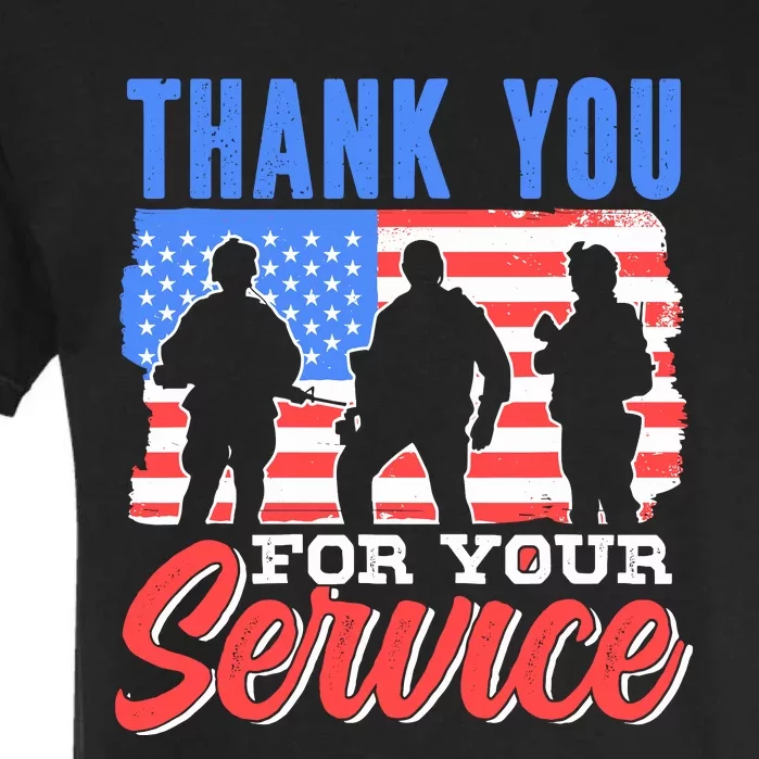 Thank You For Your Service Veteran Memorial Day Military Garment-Dyed Heavyweight T-Shirt