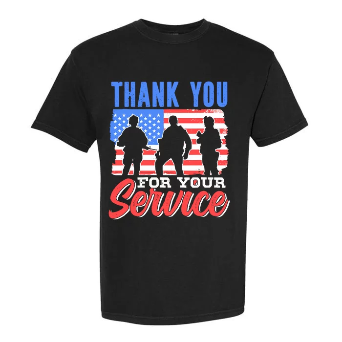 Thank You For Your Service Veteran Memorial Day Military Garment-Dyed Heavyweight T-Shirt