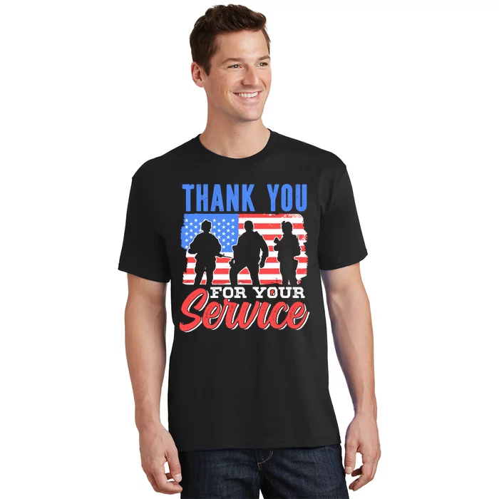 Thank You For Your Service Veteran Memorial Day Military T-Shirt