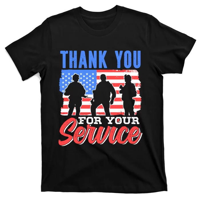 Thank You For Your Service Veteran Memorial Day Military T-Shirt