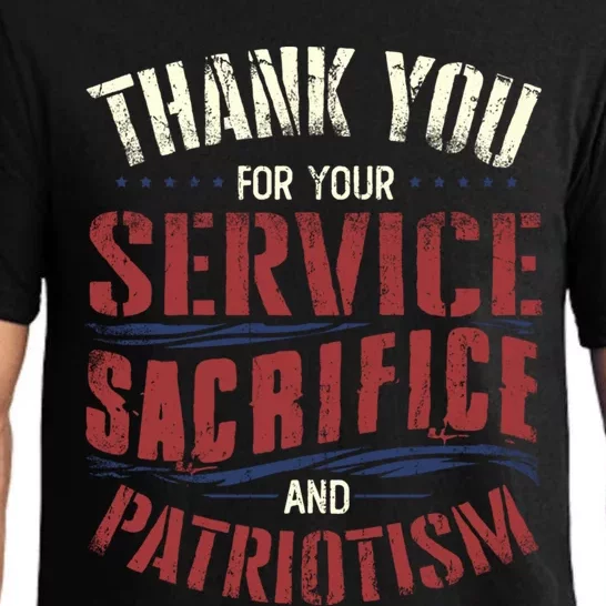 Thank You For Your Service Patriotic America Veteran's Day Gift Pajama Set