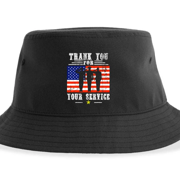 Thank you for your services Patriotic - veterans day for Sustainable Bucket Hat