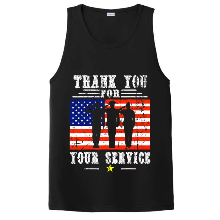 Thank you for your services Patriotic - veterans day for Performance Tank