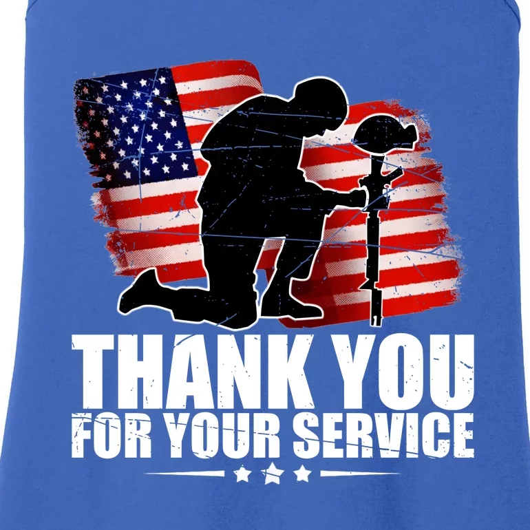 Thank You For Your Service Veteran Day Ladies Essential Tank