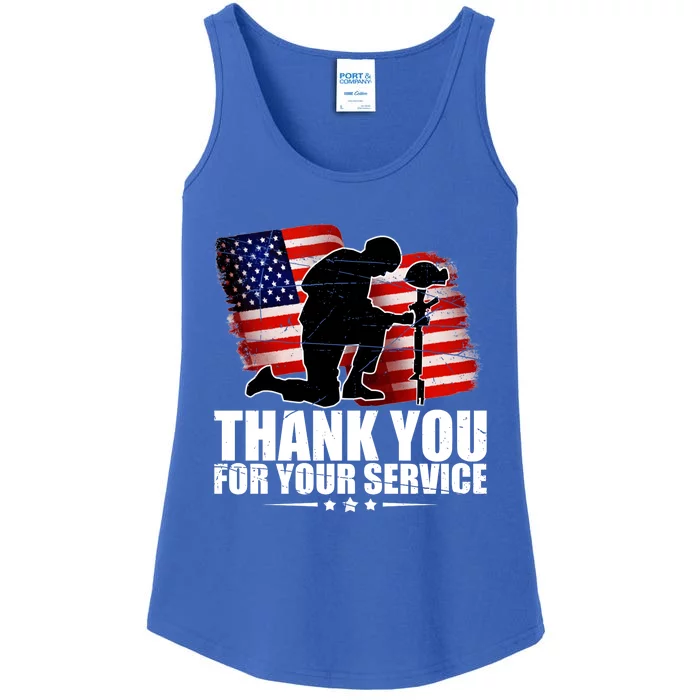 Thank You For Your Service Veteran Day Ladies Essential Tank