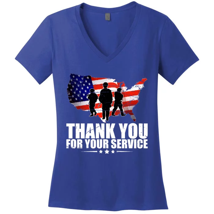 Thank You For Your Service Veteran Day Women's V-Neck T-Shirt