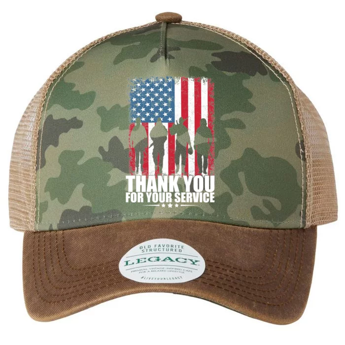 Thank You For Your Service Veteran Day Gift Legacy Tie Dye Trucker Hat