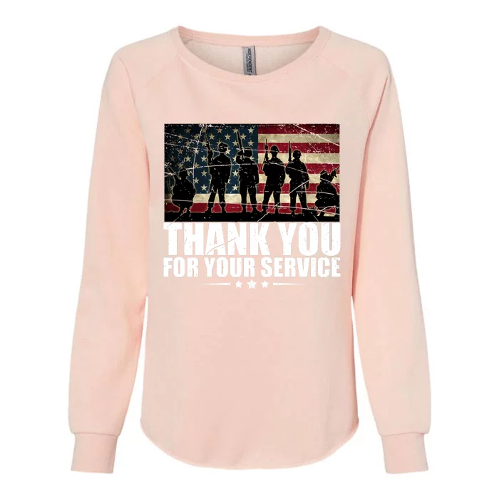 Thank You For Your Service Veteran Day Gift Womens California Wash Sweatshirt